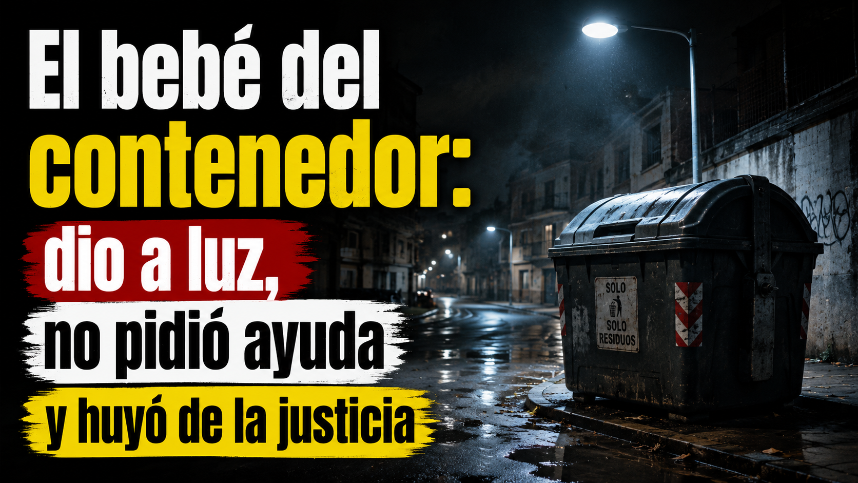 Miniatura de estilo true crime sobre el caso de la bebé abandonada en un contenedor de basura en Mallorca.