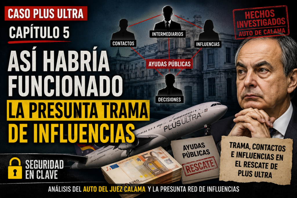 Funcionamiento de la presunta trama de influencias en el caso Plus Ultra según el auto de Calama