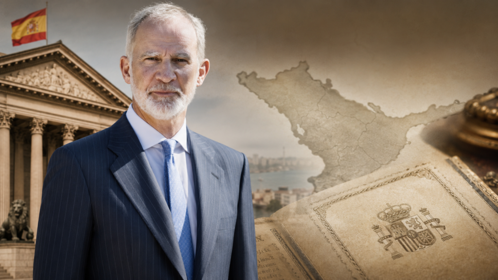 Felipe VI ante símbolos de España y la Constitución en un artículo sobre su posible viaje a Ceuta